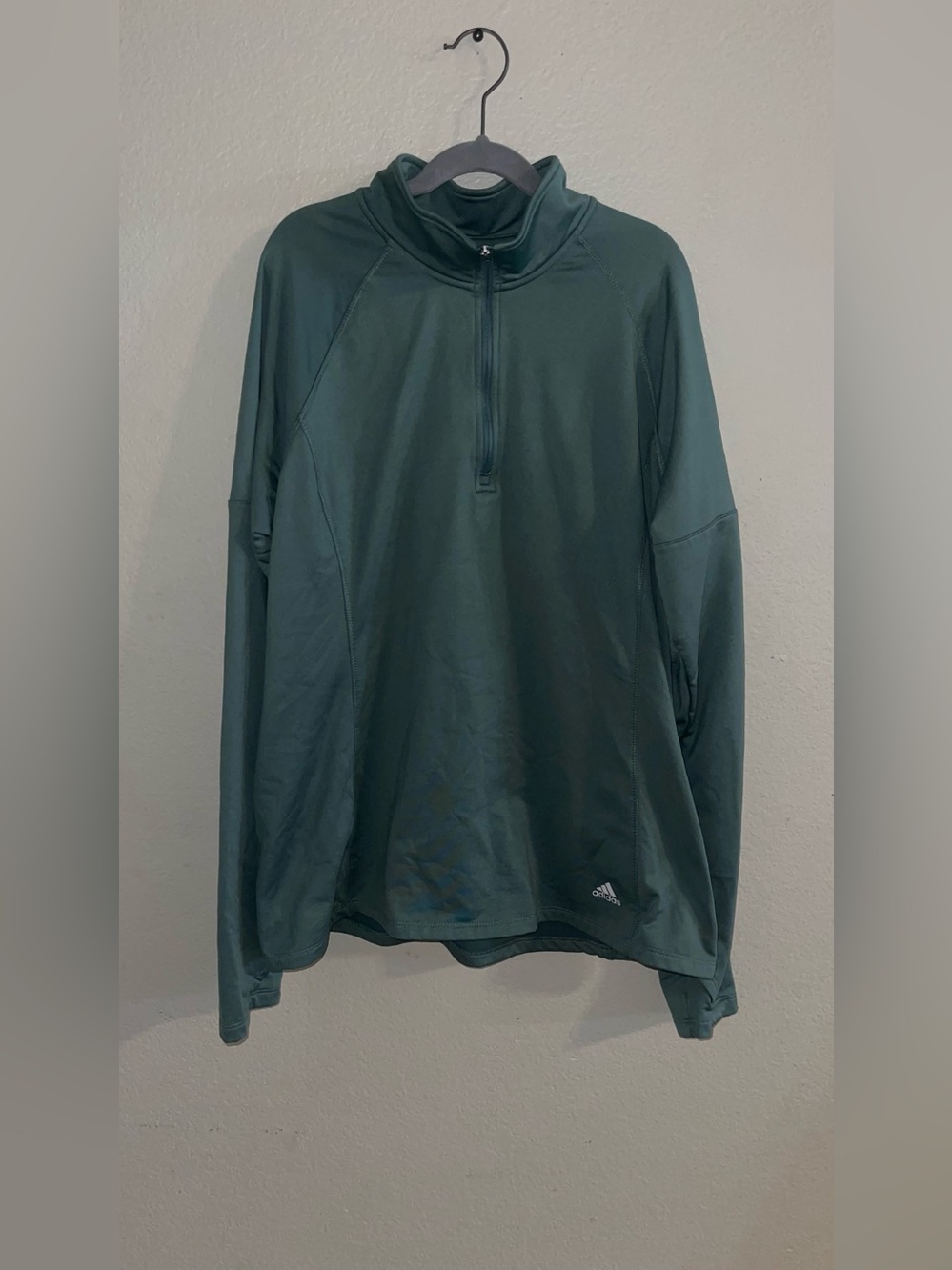 adidas Women’s Sage Green Half-Zip Performance Pullover